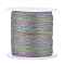 Polyester Braided Metallic Thread, for DIY Braided Bracelets Making and Embroidery, Colorful, 0.4mm, 6-Ply, about 54.68 yards(50m)/roll