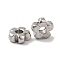 Non-Tarnish 304 Stainless Steel Beads, Flower, Stainless Steel Color, 5x5x2mm, Hole: 1.5mm