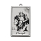 Non-Tarnish 201 Stainless Steel Pendants, Laser Engraved Pattern, Tarot Card Pendants, Strength VIII, 40x24x1mm, Hole: 2mm