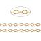 Brass Cable Chains, Soldered, with Spool, Flat Oval, Long-Lasting Plated, Real 18K Gold Plated, 8x6x1.1mm, about 16.4 Feet(5m)/roll