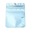 Plastic Packaging Yin-yang Zip Lock Bags, Top Self Seal Pouches, Rectangle, Sky Blue, 11.9x8.9x0.24cm