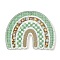 Opaque Acrylic Pendants, 3D Print, with Glitter Power, Rainbow, Dark Sea Green, 31.5x39.5x2mm, Hole: 1.6mm