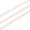 PVD Vacuum Plating 304 Stainless Steel Curb Chain, Soldered, with Spool,, Rose Gold, 4x3x0.5mm, 82 Feet(25m)/roll