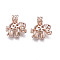 Rack Plating Alloy Locket Pendants, Cadmium Free & Lead Free, Elephant, Rose Gold, 21x20x10.5mm, Hole: 3x4.5mm