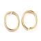 Brass Linking Rings, Quick Link Connector, Cadmium Free & Lead Free, Long-Lasting Plated, Oval, Real 24K Gold Plated, 8x6x1.5mm, Inner Diameter: 7x4.5mm