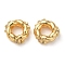 Brass Micro Pave Cubic Zirconia Beads, Cadmium Free & Nickel Free & Lead Free, Twist Ring, Real 18K Gold Plated, 8x3mm, Hole: 3.3mm