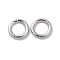 Brass Soldered Jump Rings, Closed Jump Rings, Cadmium Free & Nickel Free & Lead Free, Round Ring, Platinum, 18 Gauge, 5x1mm, Inner Diameter: 3mm