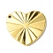 Ion Plating(IP) 304 Stainless Steel Pendants, Heart Charm, Golden, 22.5x25x2mm, Hole: 1.5mm