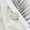 Alloy Resin Shank Buttons, with Plastic Imitation Pearls, for Garment Accessories, White, 20mm