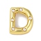 Brass Pendants, Cadmium Free & Nickel Free & Lead Free, with ABS, Letter A~Z, Letter D, 21x17.5x6.5mm, Hole: 3.5mm