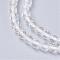 Natural Quartz Crystal Beads Strands, Rock Crystal Beads, Faceted, Round, Clear, 3~3.6mm, Hole: 1mm, about 106pcs/strand, 15.4 inch
