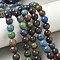 Natural Turquoise Beads Strands, Round, 10mm, Hole: 1mm, about 37pcs/strand, 14.57''(37cm)