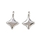 Brass Pendants, Star Charms, Platinum, 8.5x6x2.5mm, Hole: 2x1.2mm