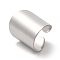 Non-Tarnish 304 Stainless Steel Open Cuff Ring, Wide Plain Band Ring, Stainless Steel Color, US Size 8 1/4(18.3mm)