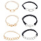 GOMAKERER 6 Pcs 3 Styles Alloy Hair Ties, Bracelet Hair Tie Metal Ponytail Holders Hair Accessories Hair Tie with Chain for Woman Gift Thin Fine Hair