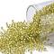 TOHO Round Seed Beads, Japanese Seed Beads, (295) Inside Color Crystal/Champagne Yellow Lined, 11/0, 2.2mm, Hole: 0.8mm, about 5555pcs/50g