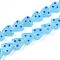 Handmade Lampwork Beads Strands, Triangle with Dot, Sky Blue, 12~14x13.5~14x6.5~8mm, Hole: 1.2~1.5mm, about 35pcs/strand, 17.72 inch(45cm)