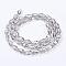 Electroplate Glass Beads Strands, AB Color Plated, Faceted Teardrop, Light Grey, 15x10mm, Hole: 1mm, 46~48pcs/strand, 69~72cm