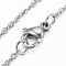 Non-Tarnish 304 Stainless Steel Cable Chains Necklaces, with Lobster Claw Clasp, Stainless Steel Color, 29.9 inch(76cm)