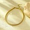 304 Stainless Steel Mesh Chain Choker Necklaces for Women, Golden, 15.35 inch(39cm)
