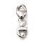 304 Stainless Steel Lobster Claw Clasps, with End Finding, Stainless Steel Color, 45mm