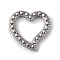 Non-Tarnish 304 Stainless Steel Linking Rings, Bumpy, Asymmetrical Heart, Stainless Steel Color, 22x22x2.5mm, Inner Diameter: 12x15.5mm