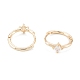 Латунные серьги-кольца из прозрачного кубического циркония KK-D063-06G-2