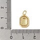 Настоящие позолоченные кулоны из латуни с микропаве KK-L216-002G-R-3