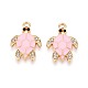 Rhinestone сплава и эмали подвески PALLOY-T092-40G-02-1