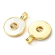 Латунные микропаве прозрачные подвески с фианитом KK-M277-05A-G-2