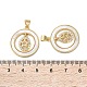 Латунные микро проложить кубического циркония подвески KK-U070-02A-G-3