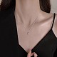 Ожерелья с подвеской в форме капли из латуни с прозрачным кубическим цирконием для женщин FS-WGA1EE7-01-4