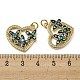 Латунные микро проложить кубического циркония подвески KK-H457-03G-01-3