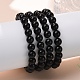 Натуральные браслеты из бисера из обсидиана BJEW-Q692-12-8mm-4