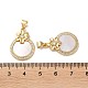 Латунные микропаве прозрачные подвески с фианитом KK-B083-16G-03-2
