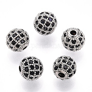 Стойки обшивки латунь кубического циркония бусы ZIRC-S001-8mm-B03