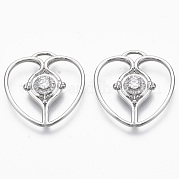 Латунные микро проложить кубического циркония подвески KK-R130-027P-NF