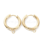 201 фурнитура для сережек-колец Huggie Hoop из нержавеющей стали STAS-P283-01G-G