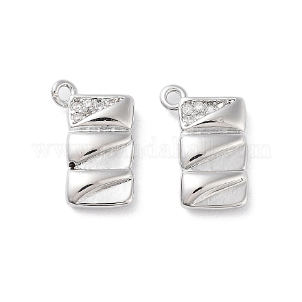 Латунные микропаве прозрачные кубические циркониевые подвески KK-F871-42P-1