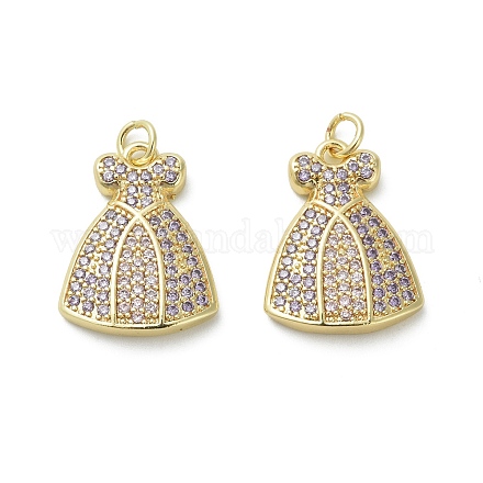Латунные микро проложить кубического циркония подвески KK-D384-03G-01-1