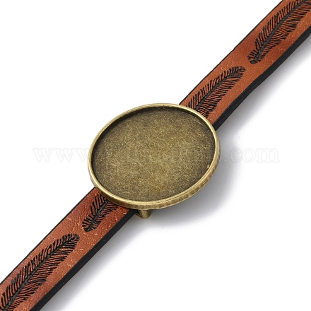 Браслет из сплава с плоскими круглыми звеньями FIND-M009-02AB-1