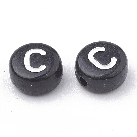 Непрозрачные акриловые бусины X-SACR-N002-02C-1