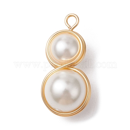 Подвески из медной проволоки с жемчугом PALLOY-TA00108-1