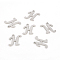 Non-Tarnish 201 Stainless Steel Pendants, Laser Cut, Letter, Stainless Steel Color, Letter.H: 14x12x1.2mm, Hole: 1mm