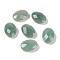 Natural Green Aventurine Cabochons, Oval, Faceted, 18x13x5.5~6.5mm
