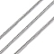 304 Stainless Steel Round Snake Chains, Soldered, Stainless Steel Color, 1.5mm