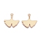 Thanksgiving Day Theme Alloy Enamel Pendants, Lead Free & Cadmium Free, Golden, Leaf, 22.5x23x2mm, Hole: 1.8mm