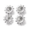 Non-Tarnish 304 Stainless Steel Bead Caps, Multi-Petal, No Hole/Undrilled, Flower, Stainless Steel Color, 18x18x4mm