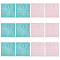 12Pcs 2 Colors Square Velvet Jewelry Bags, with Snap Fastener, Mixed Color, 7x7x0.95cm, 6pcs/color