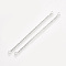 Brass Chain Links Connectors, Cadmium Free & Nickel Free & Lead Free, Real Platinum Plated, 55x1x1mm, Hole: 1.6mm